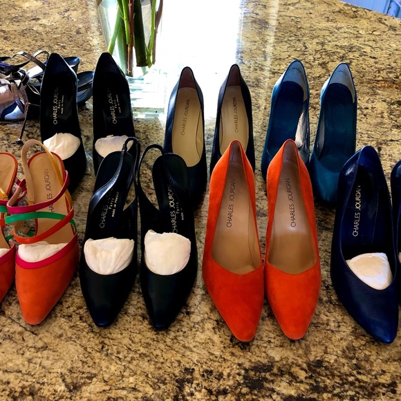LIGHTLY WORN SUEDE CJ PUMPS - Picture 1 of 7